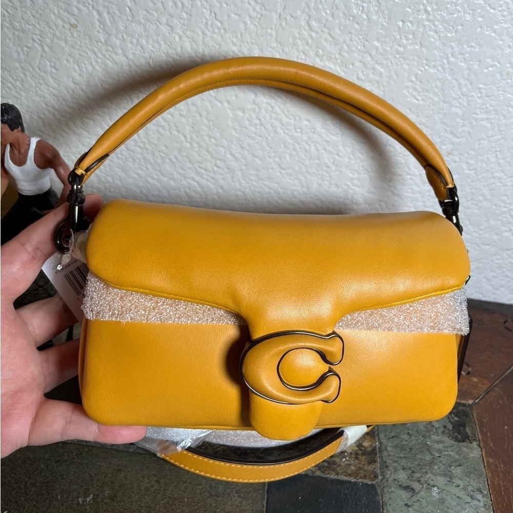 Coach Pillow Tabby 18 Bag in Pewter/Buttercup (Yellow/Orange)
